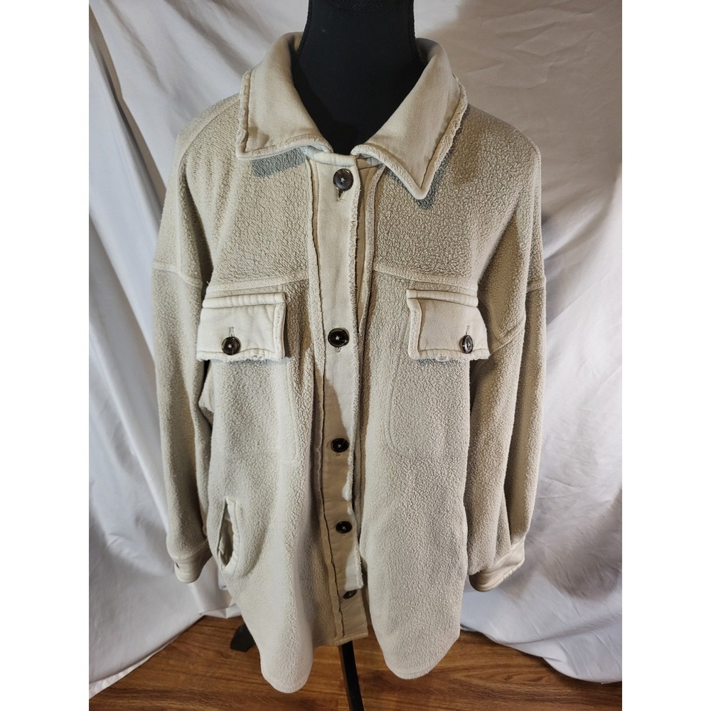 Free People Ruby Shacket Fleece Jacket Women's Small Boho Indie